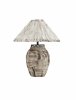 Lampka stołowa nocna ceramiczna tkaninowy abażur boho rustykalna industrialna Luces Exclusivas